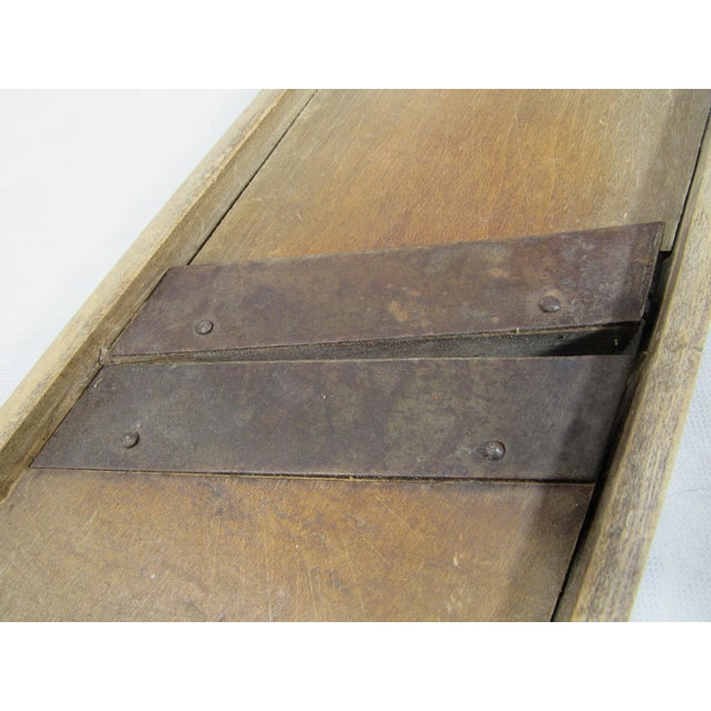 Brown Rustic Kitchen Mandoline Cabbage Shredder Decor For Sale - Image 8 of 12