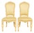 Karges French Regency Louis XVI Cream Lacquered Side Chairs or Dining Chairs, Pair For Sale
