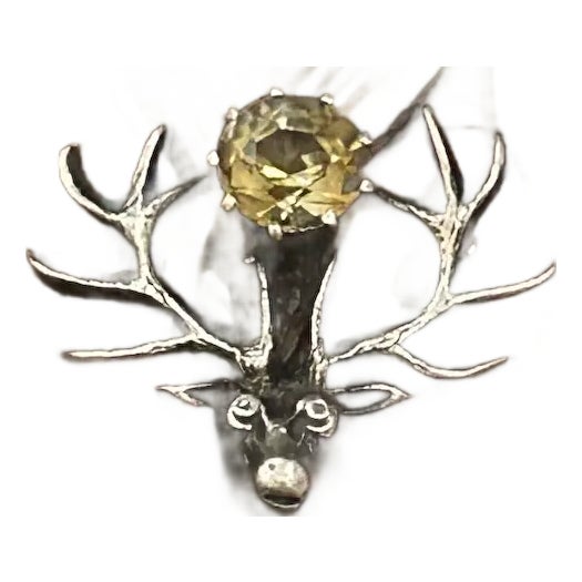 Ooak, Antique Carved Wood Box/ Sterling Silver/Citrine For Sale