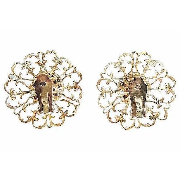 1950s Vintage 1950s Signed Napier Rhinestone Clip Earrings - 2 Pieces For Sale - Image 5 of 6
