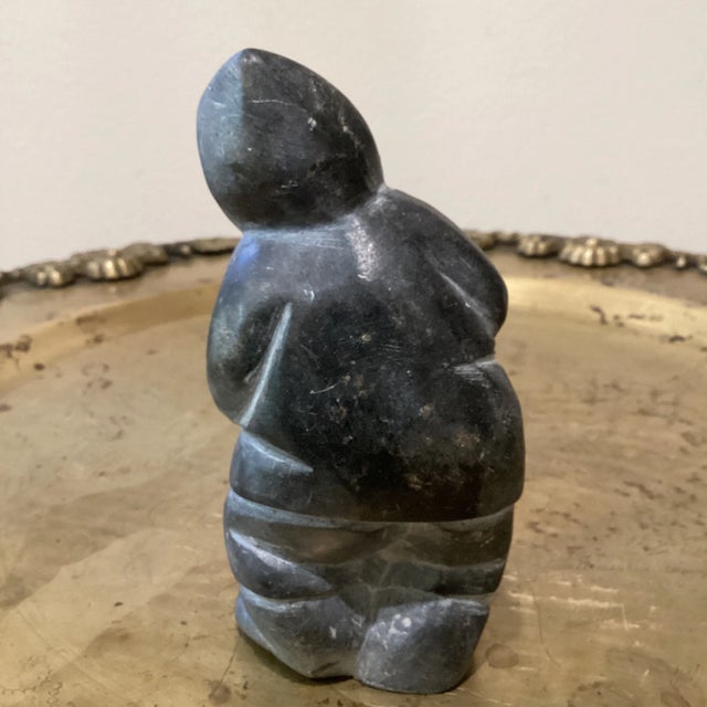 Mid 20th Century Vintage Hand Carved Soapstone Sculpture For Sale - Image 5 of 13