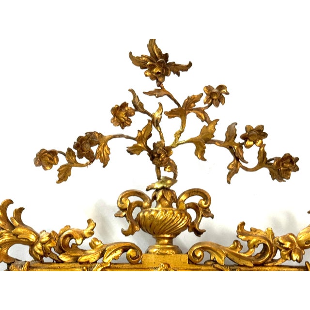 Neoclassical 18th Century Italian Neoclassical Carved Giltwood Mirror For Sale - Image 3 of 18