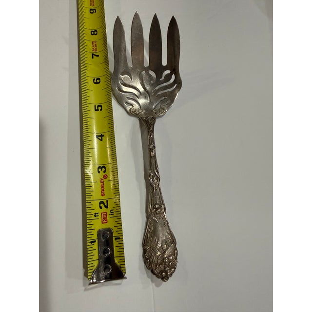Beautiful 1902 Sterling, silver, asparagus fork most likely made in Germany.