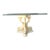 Vintage Plaster Dolphin Base Glass Dining Table For Sale