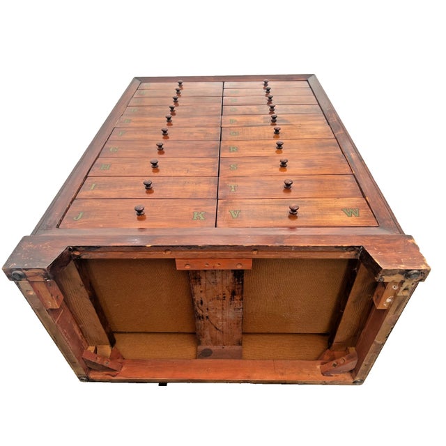 Antique Industrial Multi Twenty Drawer Mercantile Sheet Music, Filing Chest For Sale - Image 18 of 18