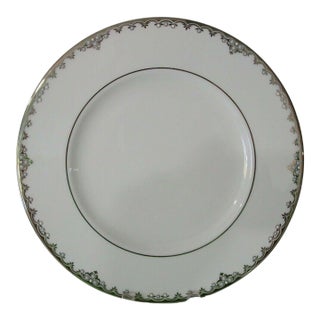 1990s Lenox Classics Collection Federal Platinum Bone China Accent Luncheon Plate For Sale