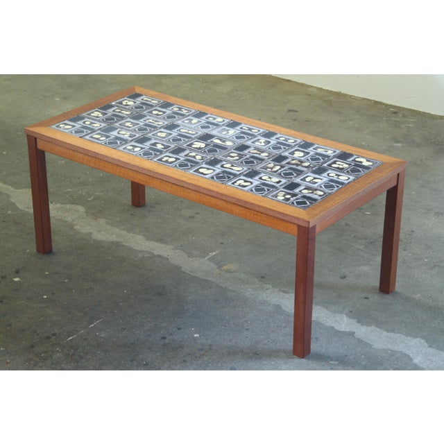 Danish Teak Coffee Table with Ceramic Tile Top, 1960s For Sale - Image 12 of 12