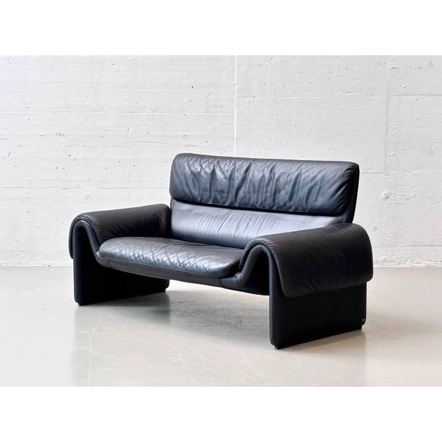 Black Leather DS-2011 Sofa from de Sede, 1980s For Sale - Image 9 of 17
