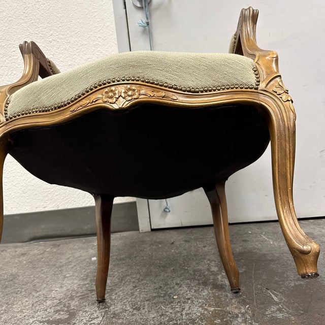 Antique Louis XV Style Needlepoint Arm Chairs, Pair For Sale - Image 10 of 12