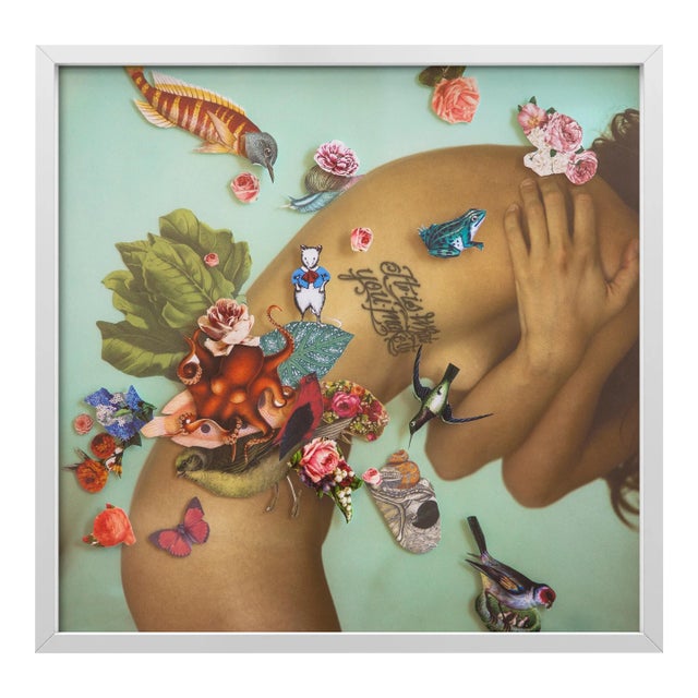 Flow Is What You Make It by Javiera Estrada Print with White Frame - 27 X 27 For Sale