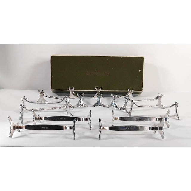 Christofle 12 Christofle Knive Rest Set Gramont Model. Vintage For Sale - Image 4 of 7