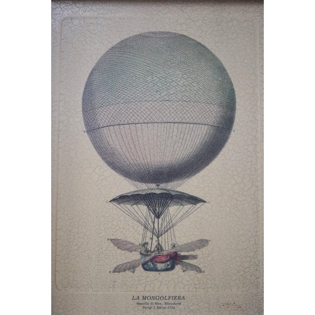 Traditional 1980s Set of 4 Framed Balloon Prints on Board For Sale - Image 3 of 10