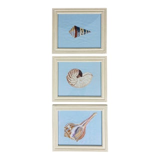 Vintage Coastal Needlepoints, Set of Three For Sale