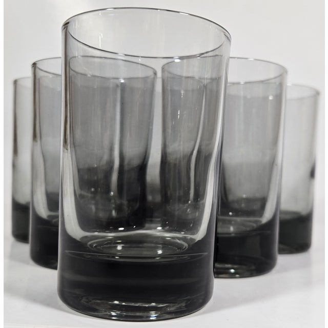 Gray Smoky Gray Shot Glasses- Set of Six For Sale - Image 8 of 8