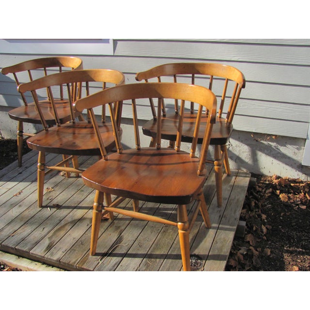 Early 20th Century Heywood Wakefield Barrel Back Chairs From the John Heywood Trust House Set
