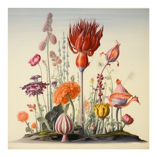 18" X 18" 'Flowers' Botanical Print, 'Hortus Floridus' Style For Sale