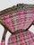 French Mahogany Square Back Chair Pair Pink Velvet Magenta Purple Petit Point For Sale - Image 13 of 17