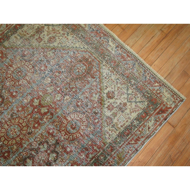 Rust Antique Persian Mahal Carpet - 3'11" x 6'5" For Sale In New York - Image 6 of 6