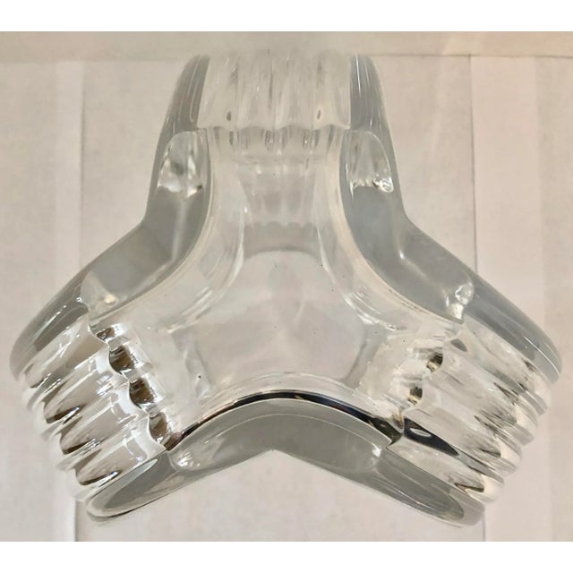 Geometric & Textured Orrefors Glass Vase For Sale In Miami - Image 6 of 9