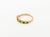 Late 20th Century Modernist Emerald and Diamond 14k Yellow Gold Band Ring For Sale - Image 5 of 8