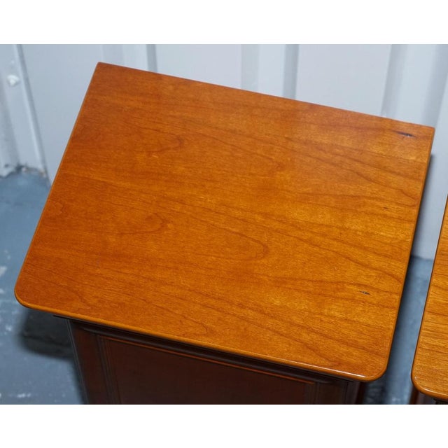 Vintage French Style Cherrywood Nightstands, Set of 2 For Sale - Image 10 of 18