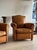 Vintage Pair of French Leather Moustache Chairs For Sale - Image 13 of 18