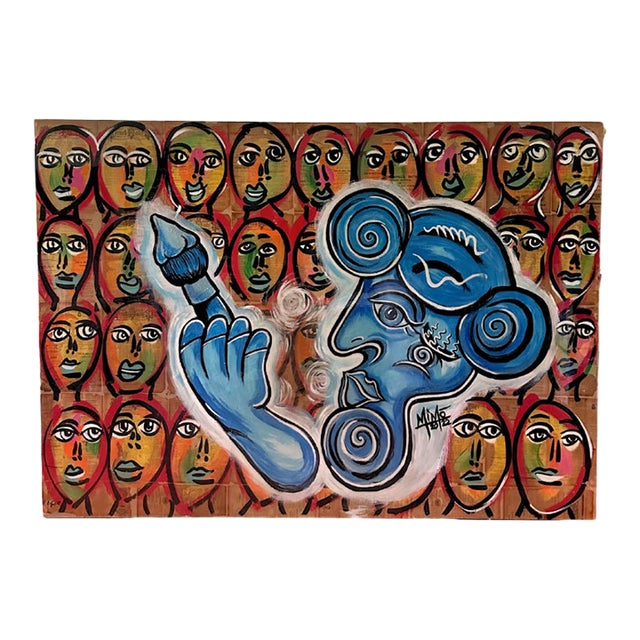Rare, Large-Scale Monumental Peter Keil Painting, Collaboration With Mike Mozart (MiMo) For Sale