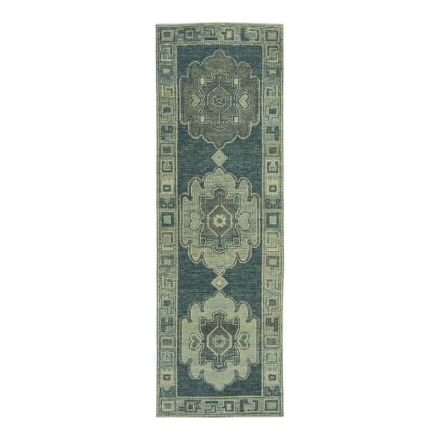 Turkish Oushak Rug 2'8" x 8'2" #19005 For Sale