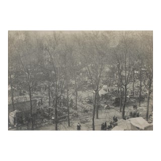 View of 1927 Autumn Fair in Lyon, Silver Gelatin Black and White Photography For Sale