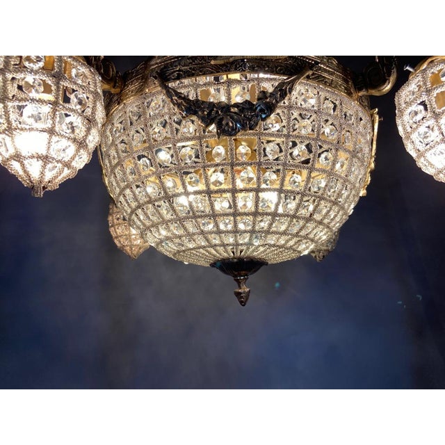 Late 20thC French Louis XVI Swan Chandelier - 1 Pc For Sale - Image 4 of 18
