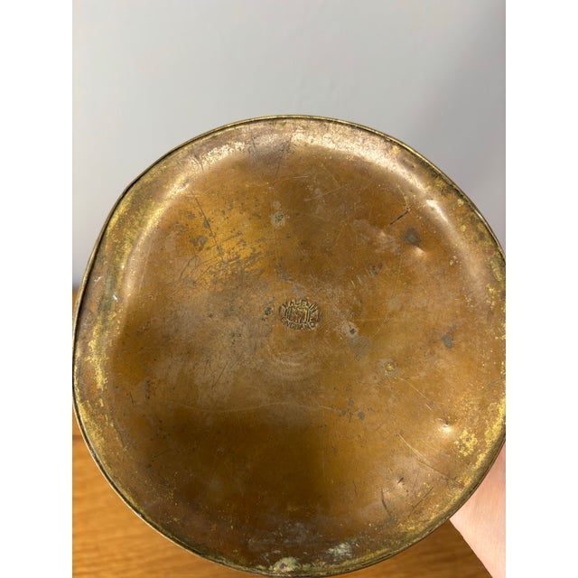 1940s Vintage English Brass Trench Art Brass Vase For Sale - Image 5 of 5