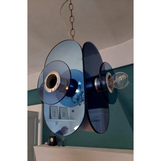Space Age Italian Glass Pendant Lamp from Arte Linea, 1970 For Sale - Image 6 of 11