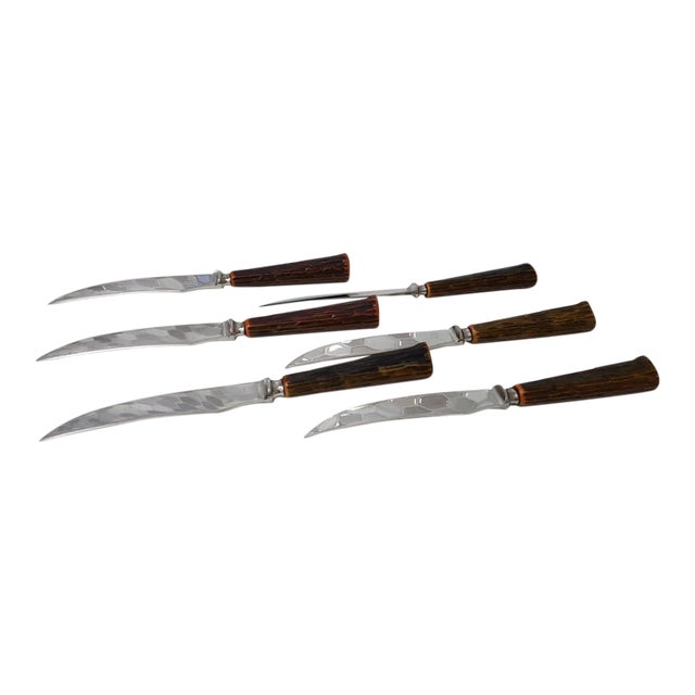 Vintage 1960s Washington Forge Serrated Blades Steak Knives Set