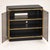 Vintage Roche Bobois-style TV stand from the '70s or '80s with swiveling black and gold-colored shelves. In excellent...
