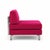 A bold and sculptural modern slipper lounge chair with matching ottoman, upholstered in vibrant magenta velvet. Featuring...
