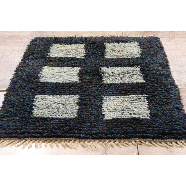 Vintage Swedish Rya Rug, 01'11 X 03'00 For Sale - Image 9 of 10