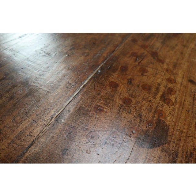 Wood Indonesian Hand-Carved Teak Dining Table For Sale - Image 7 of 18