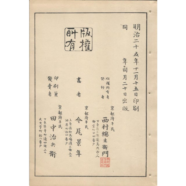 Imao Keinen, Brown-Eared Bulbul from Keinen Kacho Gafu, 1892, Woodblock Print For Sale - Image 11 of 13