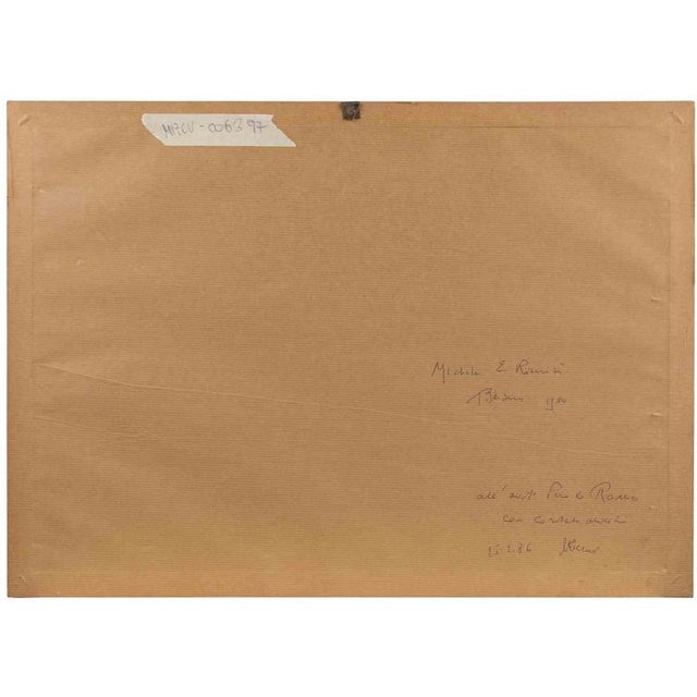 Michele Ricciuti, Landscape, Watercolor, 1984 For Sale - Image 4 of 5