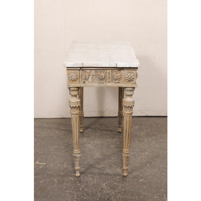 Tan 18th C. Italian Console W/ Orig. Marble Top For Sale - Image 8 of 12