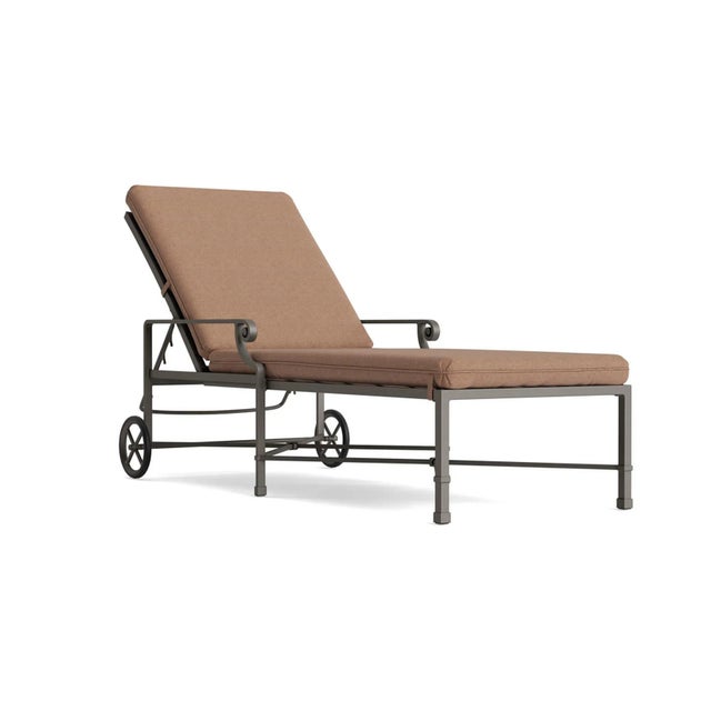 Brown Jordan Venetian Adjustable Chaise With Wheels, Mica frame with Fusion Clay fabric For Sale - Image 12 of 12