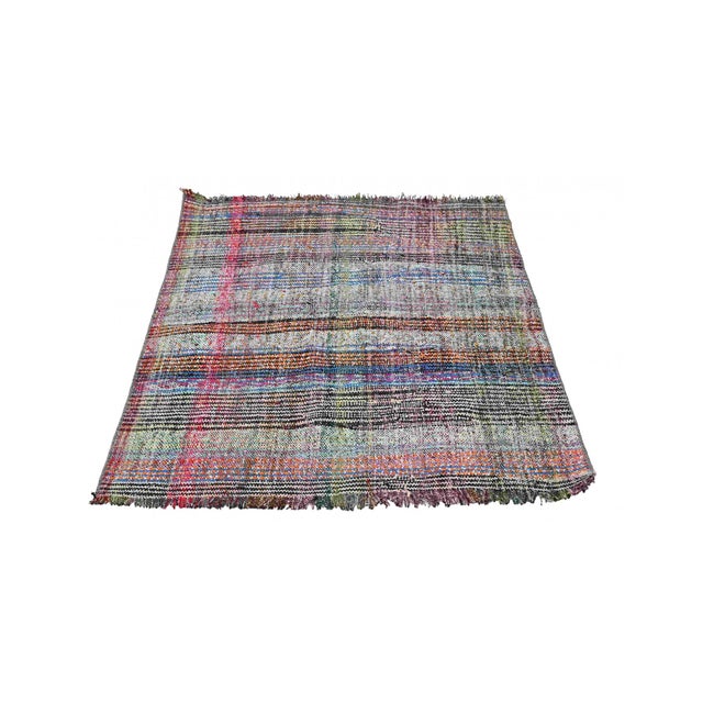 Decorative vintage rag rug from Adana region of Turkey. Approximately 45-55 years old. In very good condition. Rare find,...