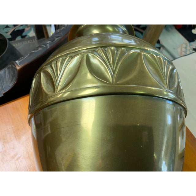 Mid 20th Century Traditional Cooper Connection Brass Table Lamp For Sale - Image 11 of 11