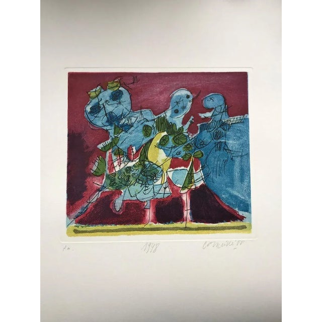 Guillaume Corneille, Composition, Aquatint, 20th Century For Sale - Image 8 of 10