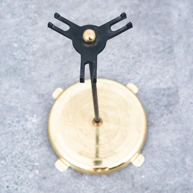 Mid Century Modern Fireplace Tools Wood Brass Brass Pilgrim Seymour Nelson MCM For Sale - Image 10 of 11