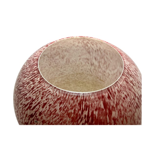 Red & White Spatter Glass Vase For Sale - Image 4 of 7
