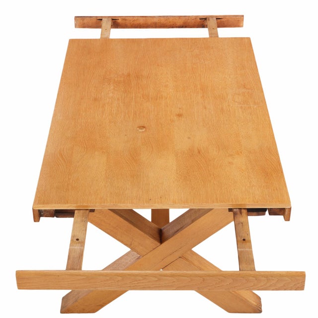 1940s Belgian Oak Table, C. 1945. For Sale - Image 5 of 6