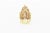 Gold Vintage 18k Gold Italian Sculptural Bamboo Design Elongated Ring, Size 6.5 For Sale - Image 8 of 12