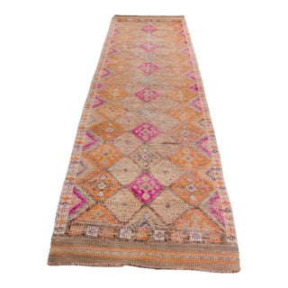 1960s Anatolian Oushak Hallway Runner For Sale