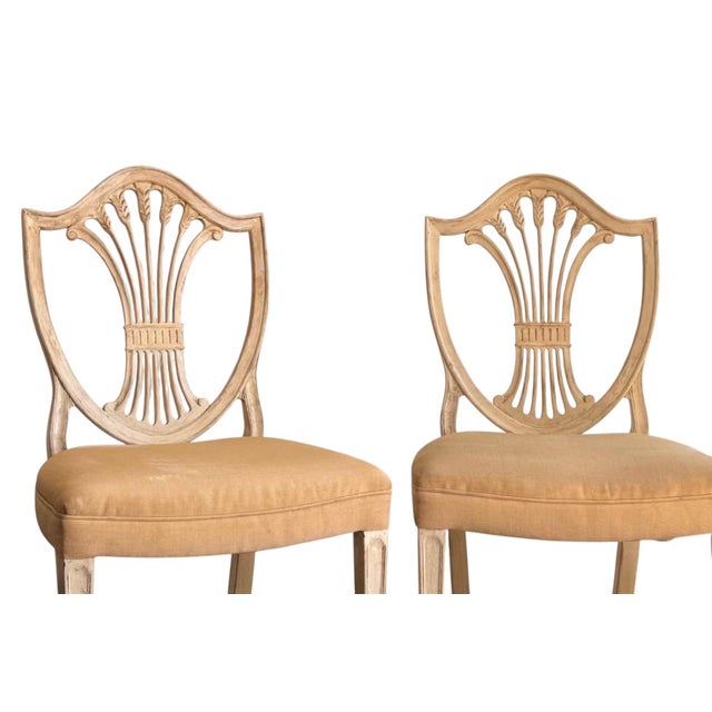 Gustavian (Swedish) 18th C Style Late Gustavian Paint Decorated Side Chairs For Sale - Image 3 of 4